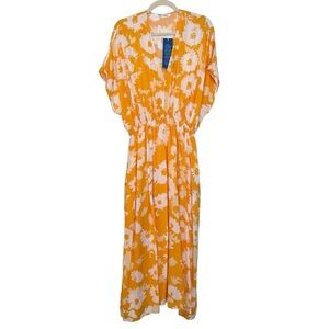 SAMSOE SAMSOE Andina Maxi Dress Orange Radiant Sunflower Medium NWT Beach Resort